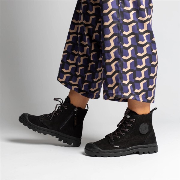 PALLADIUM PAMPA HI ZIP NEGRO NEGRO