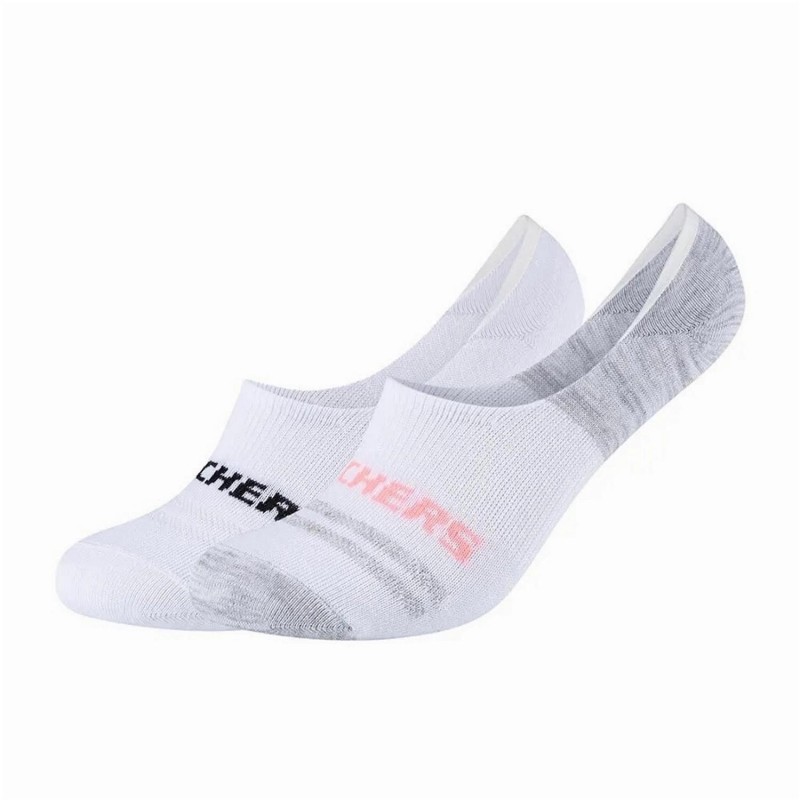 SKECHERS CALCETIN INVISIBLE BLANCO GRIS